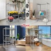 Origami 4 Tier Multipurpose Folding Storage Unit Rack with Lockable Wheels for Indoor or Outdoor Home and Office Organization - 4 of 4
