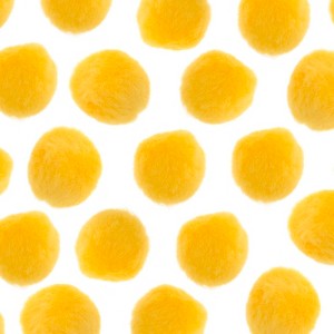 John Bead 1in Yellow Pom Poms for Crafts DIY Art Creative, 100pcs - 1 of 4