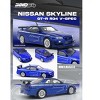 Nissan Skyline GT-R (R34) V-SPEC RHD (Right Hand Drive) "Tuned by Mine's" Blue Metallic 1/64 Diecast Model Car by Inno Models - 4 of 4