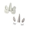 O'Creme Unicorn Ears, Horn and Lashes Silicone Fondant Mold - 1" x 1" - White - 2 of 3