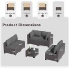 ALAULM 7 Pieces Patio Furniture Set, Rattan Wicker Outdoor Conversation Sets, Furniture Sectional Sofa Set - 4 of 4