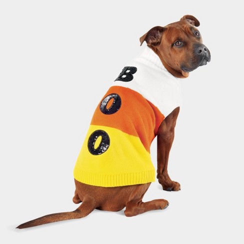 Halloween Candy Corn Boo Dog Sweater - L - Hyde & Eek! Boutique™ : Target