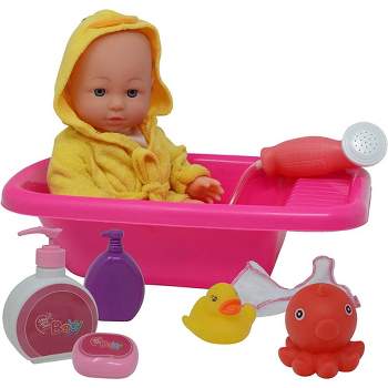 The New York Doll Collection 12 Inch Baby Doll Deluxe Bathtub Playset