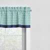 Bacati - Rod Pocket Window Valance Noah Mint/Navy - 3 of 4