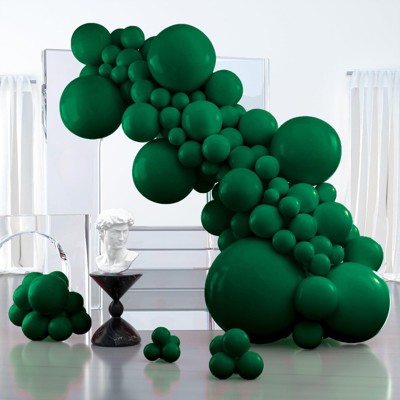 PartyWoo Balloons Dark Green Hunter Emerald Forest 36 18 12 10 5 Inch 127 pcs