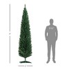 NAYSAYE 8ft Artificial Christmas Tree Pencil Xmas Tree with 618 PVC Branch Tips for Indoor Holiday Home Office, Green, 21.75"*21.75"*94.5" - 3 of 4