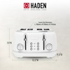 Haden Chelsea 4 Slice Wide Slot Stainless Steel Toaster for Bagels or Waffles with Adjustable Browning Control & Non-Slip Feet, Ivory & Chrome - 4 of 4