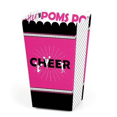 Big Dot of Happiness We've Got Spirit - Cheerleading - Birthday Party or Cheerleader Party Favor Popcorn Treat Boxes - Set of 12