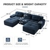 PexFix Modern U-Shaped Modular Sectional Sofa for Living Room Corduroy Fabric 3-Seater Couch with Deep Seat and Movable Ottoman Anti-slip - 3 of 4