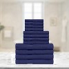 Modern Eco-Friendly Cotton Absorbent 12-Piece Assorted Towel Set by Blue Nile Mills - 2 of 4