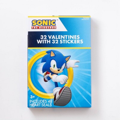 Paper Magic Sonic 32ct Deluxe Sticker Valentine's Day Exchange Cards