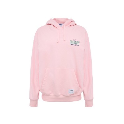 Women Daisy Duck Run Club Hooded Sweatshirt - Light Pink