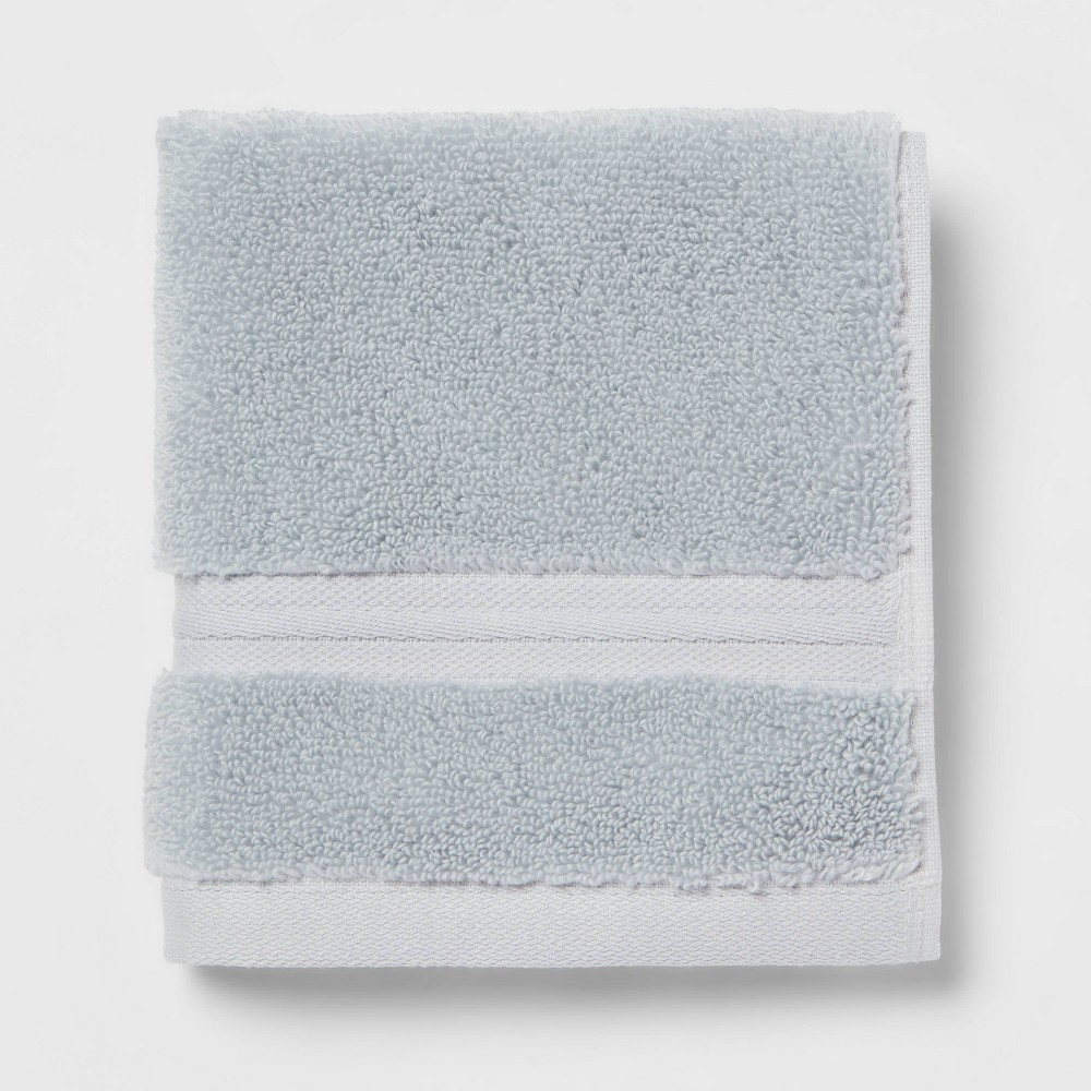 Photos - Towel Spa Plush Washcloth Light Blue - Threshold™