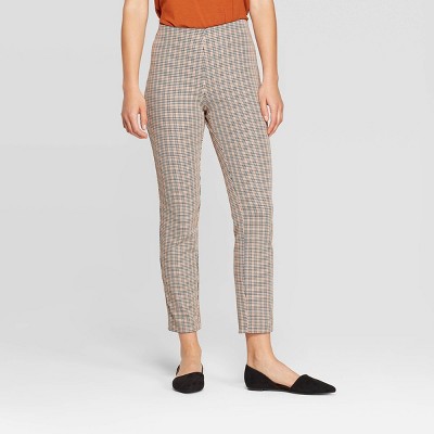 Women's Plaid High-Rise Skinny Ankle Pants - A New Day™ Black/Rust 6 –  Target Inventory Checker – BrickSeek