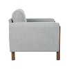 Upholstered Living Room Accent Chairs Single Sofa Chair with Walnut Legs-Christopher Knight Home - 4 of 4