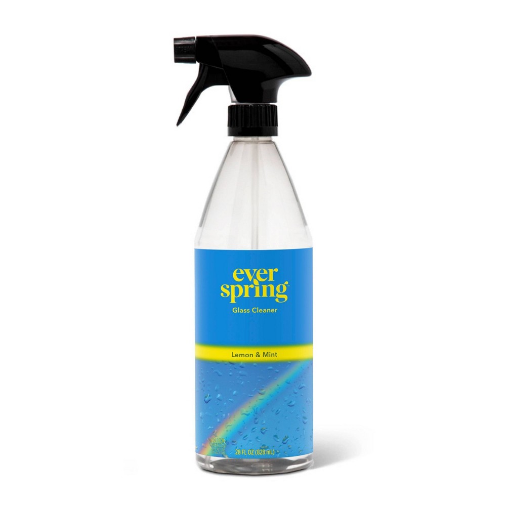 Lemon & Mint Glass Cleaner - 28 fl oz - Everspring™: Liquid Spray Bottle, Windows & Mirrors