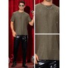 Lars Amadeus Men's Party Shiny Club Short Sleeve Glitter T-Shirt - 4 of 4