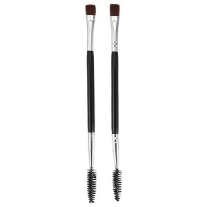 Unique Bargains Double-ended Eyebrow Makeup Brushes and Sets Black 2 Pcs - 1 of 4