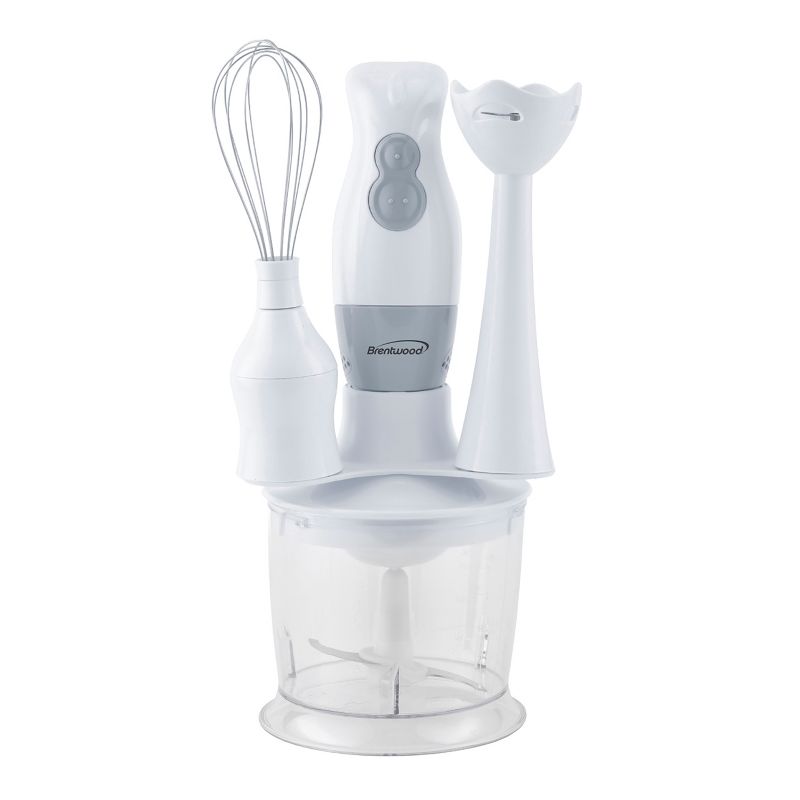 Brentwood HB-38W 2 Speed Hand Blender with Balloon Whisk in White, 3 of 9
