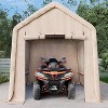 GustoWave 10x10FT Outdoor Portable Storage Shed with Roll-Up Door for Motorcycle, Garden and Tools - 2 of 4