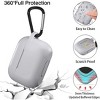 BONGEEK AirPods Pro Case Cover,Soft Silicone Protective Cases Cover Skin for Apple AirPod Pro 2 Charging Case Keychain Front LED Visible,Gray - 4 of 4