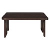 MAYEERTY Modern Coffee Table Rectangle Splicing Design for Living Room Espresso 1pcs - 4 of 4