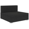 Middle Seat  PE Rattan, Polyester, Powder-Coated Steel Medium  vidaXL - 2 of 4