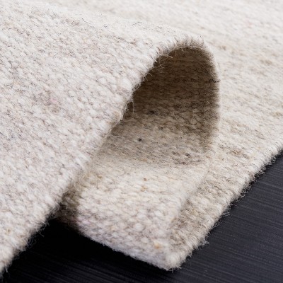 Gray Flat Woven Handmade Wool Area Rug