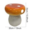SEVOBAL Mushroom Statue Stool Outdoor Garden Forest Base Courtyard Lawn Courtyard Decoration Indoor Party Festival Kid Gift, Orange, 13"*13"*13.8" - 3 of 4