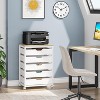 Tribesigns 5-Drawer Chest of Storage Cabinet, Wood Storage Cabinet with Wheels - 3 of 4