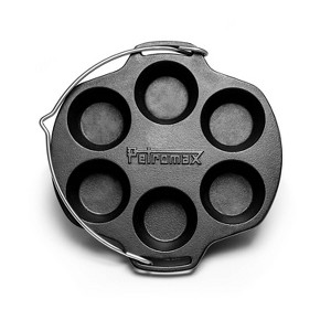 Petromax Cast Iron Muffin Pan Pre Seasoned Oven or Campfire Baking - 1 of 4