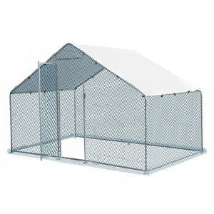 Karl Home Chicken Run Coop Walk-in Poultry Cage with Waterproof & Anti-UV Cover Lockable Door Design - 1 of 4