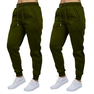 Blue Ice Women's Loose Fit  Fleece-Lined Jogger Sweatpants-2 Pack - 1 of 2