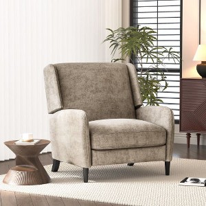 Textured Fabric Pushback Recliner Chair for Adults, CENGHU Accent Chair for Living, Upholstered Armchair, Mid Century Modern Single Sofa Chair - 1 of 4