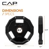 CAP Barbell 25lbs 2" Olympic Pro Rubber Coated Cast Iron Plate 2pc - Black - 4 of 4