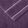 Hastings Home 6pc Luxury Cotton Bath Towel Set Purple/White : Microfiber, Machine Washable, Non-Slip Backing - 3 of 3