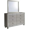 HomeStock Silver Trim Mirror with Contemporary Design – Elegant Bedroom Accent for a Polished Look - 3 of 4