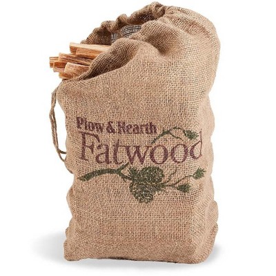 Plow & Hearth - Fatwood Fire Starter - Resin Rich Pre-Split Kindling for Easily Starting Fires Pre-Split Kindling, 12 lb. Bag