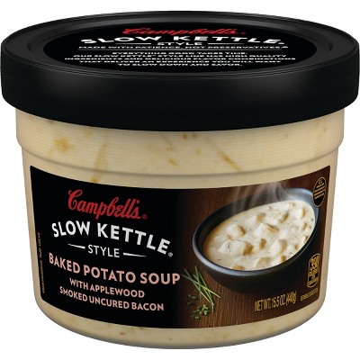Campbell's Slow Kettle Style Baked Potato with Bacon Soup Microwaveable Bowl - 15.5oz