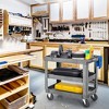 Tangkula 3-Tier Utility Cart Heavy-Duty PP Service Cart w/550 LBS Max Load Storage Handle - 2 of 4