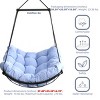 Indoor Hanging 360° Swivel Hammock Chair,Outdoor Oversized Swing Chair with Cushion and Adjustable Height for Bedroom or Garden-Coolbibila - 3 of 4
