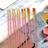 Unique Bargains Paint Brush Setfor Oil Paints Nylon Bristles with Aluminum Collar and Plastic Handle 10 Pcs - 2 of 3