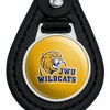 Johnson Wales University Secondary Logo Black Leather Keychain - 3 of 4