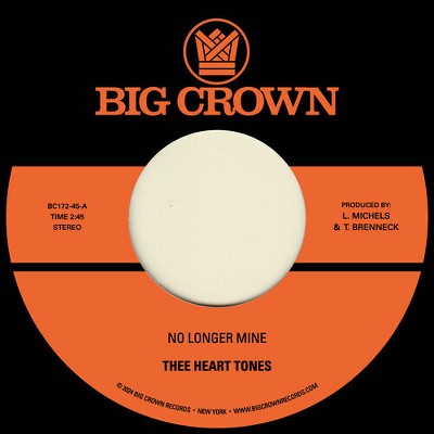 Thee Heart Tones - No Longer Mine B/w Cry My Tears Away (vinyl 7 inch single)