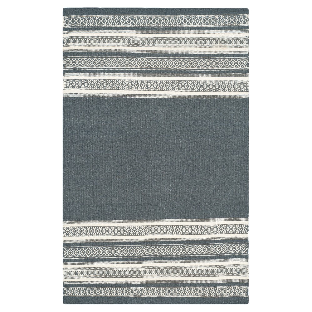 Porter Dhurrie Accent Rug - Dark Gray (3'x5') - Safavieh