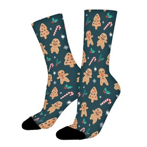 Christmas Cookies Women Printed Crew Socks Funny Funky Socks Soft Polyester Novelty Gifts for Artists Men - 1 of 1