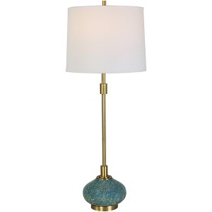 Uttermost Kaimana 34" High Aged Blue Drip Glaze Ceramic Table Lamp - 1 of 1