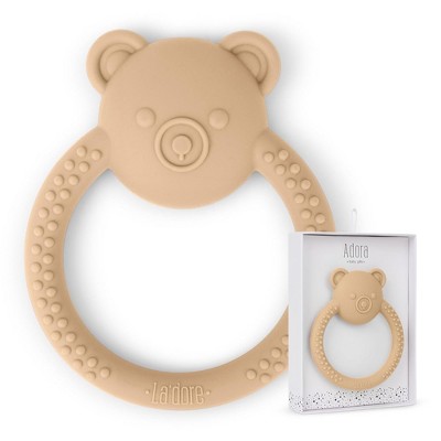 Silicone Bear Teething Toys - Cute Animal-Shaped Teething Relief for 0-6 Months, Easy to Clean Teether Ring - Newborn Essentials