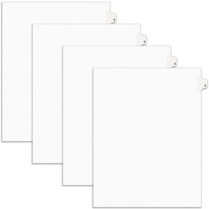 Avery Legal Exhibit Binder Dividers, Preprinted No. 2 Side Tabs, Unpunched Letter Size, 25 Tabs per Set, 4 Packs, 100 Tabs Total (11912) - 1 of 4