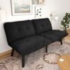 NicBex Convertible Folding Accent Tufted Loveseat Sofa with Adjustable Backrest,Armless Recliner Chair Futon Sofa for Living Room,Bedroom - 3 of 4